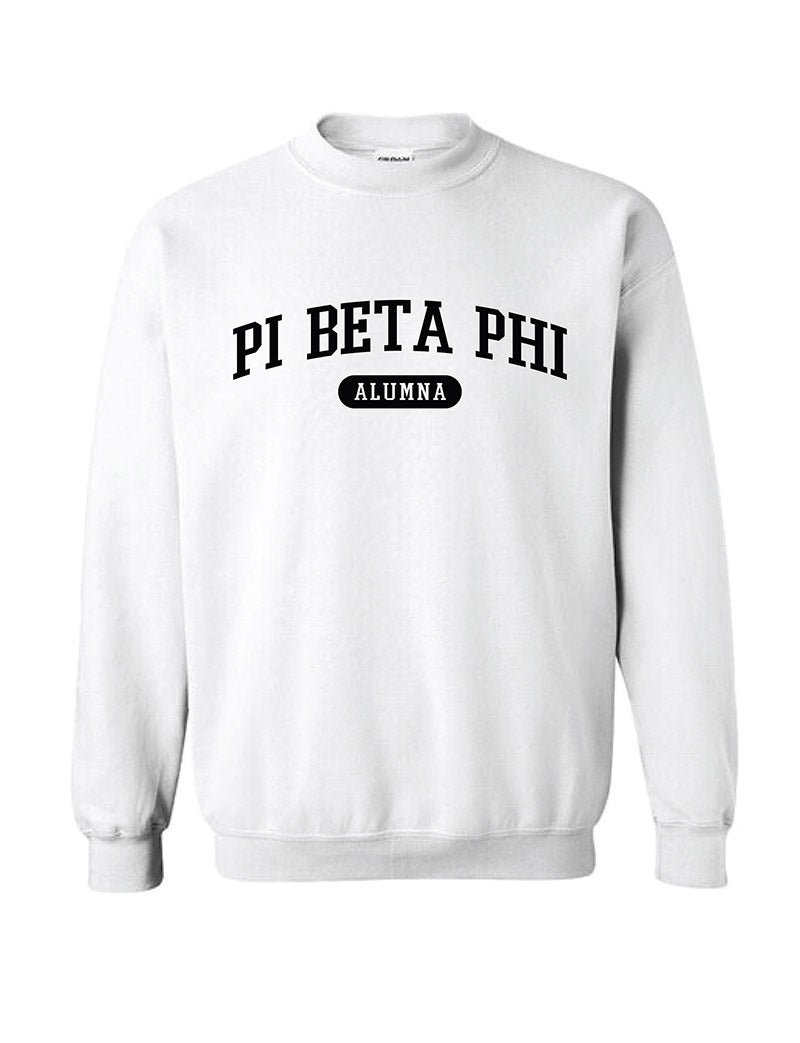 Black and White Sorority Alumna Matching Set Crewneck