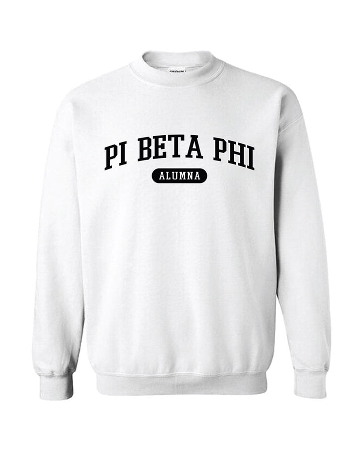 Black and White Sorority Alumna Matching Set Crewneck
