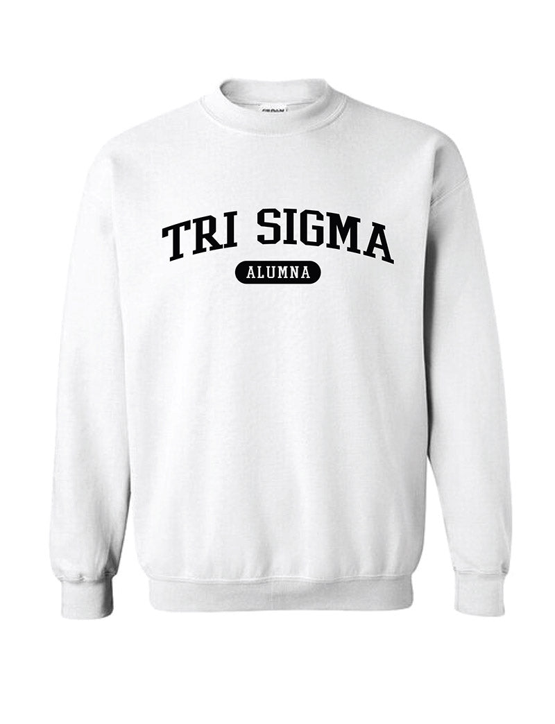 Black and White Sorority Alumna Matching Set Crewneck