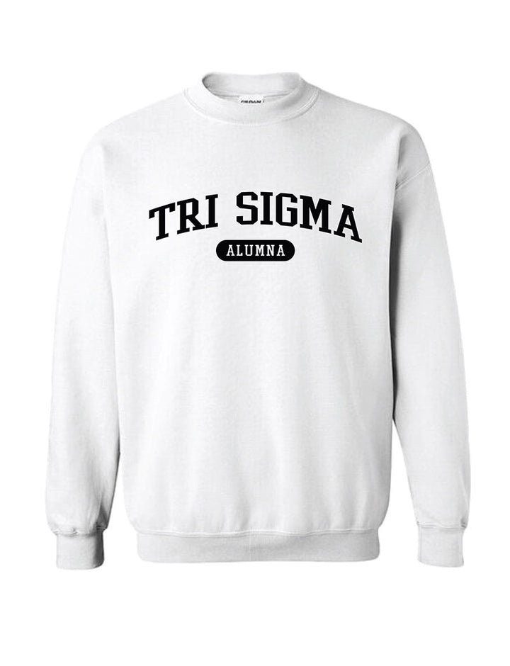 Black and White Sorority Alumna Matching Set Crewneck