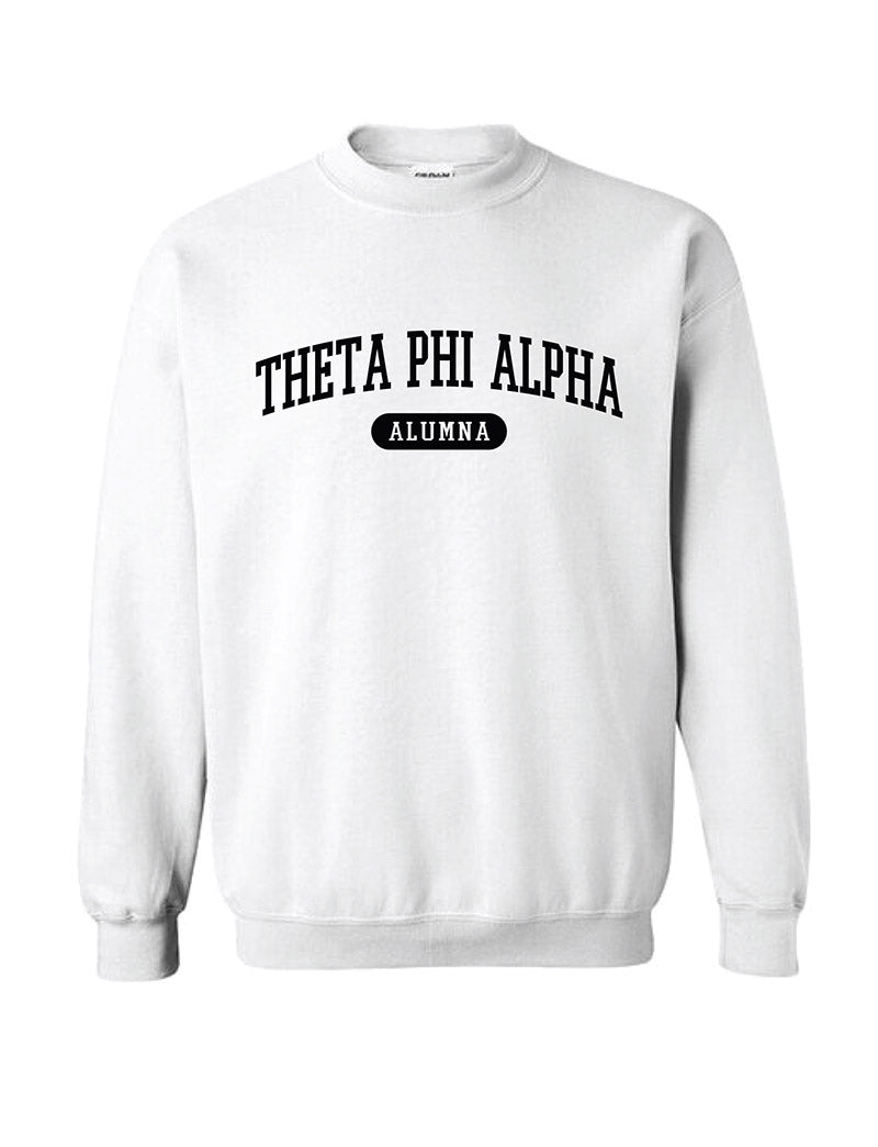 Black and White Sorority Alumna Matching Set Crewneck