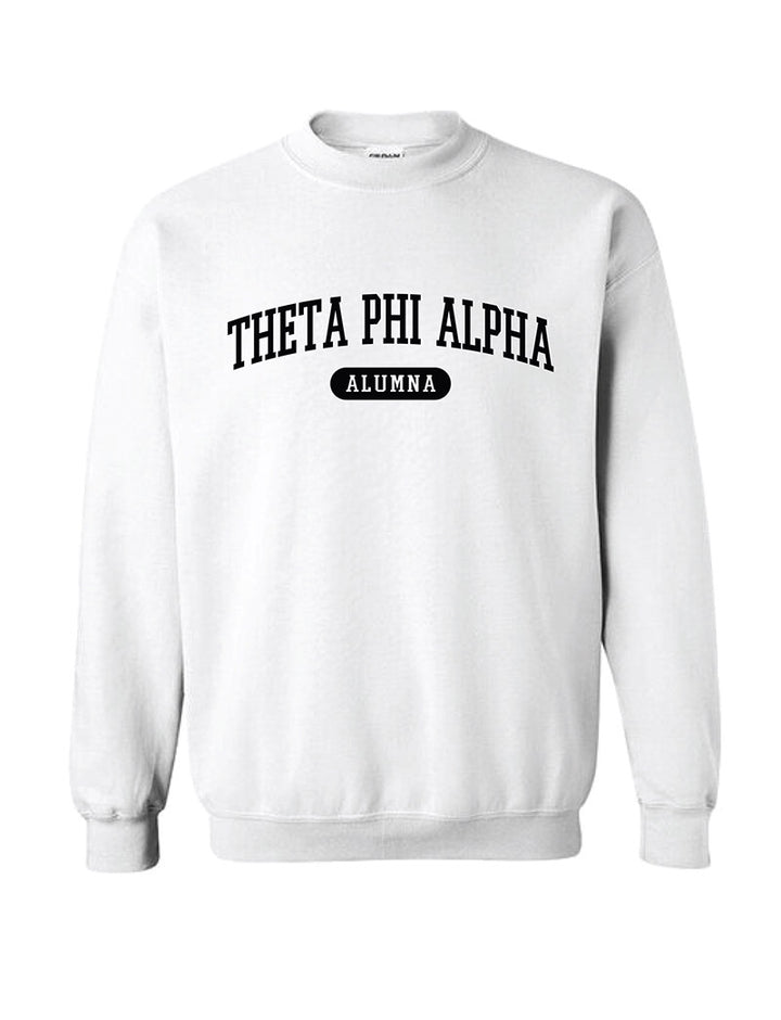 Black and White Sorority Alumna Matching Set Crewneck