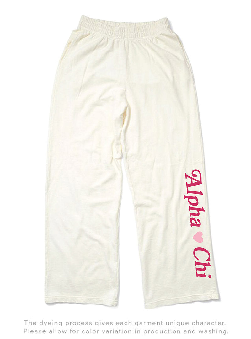 Vanilla Ice Heart Matching Set Light Weight Sorority Wide Leg Sweatpants