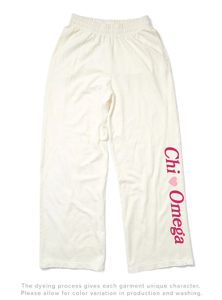 Vanilla Ice Heart Matching Set Light Weight Sorority Wide Leg Sweatpants