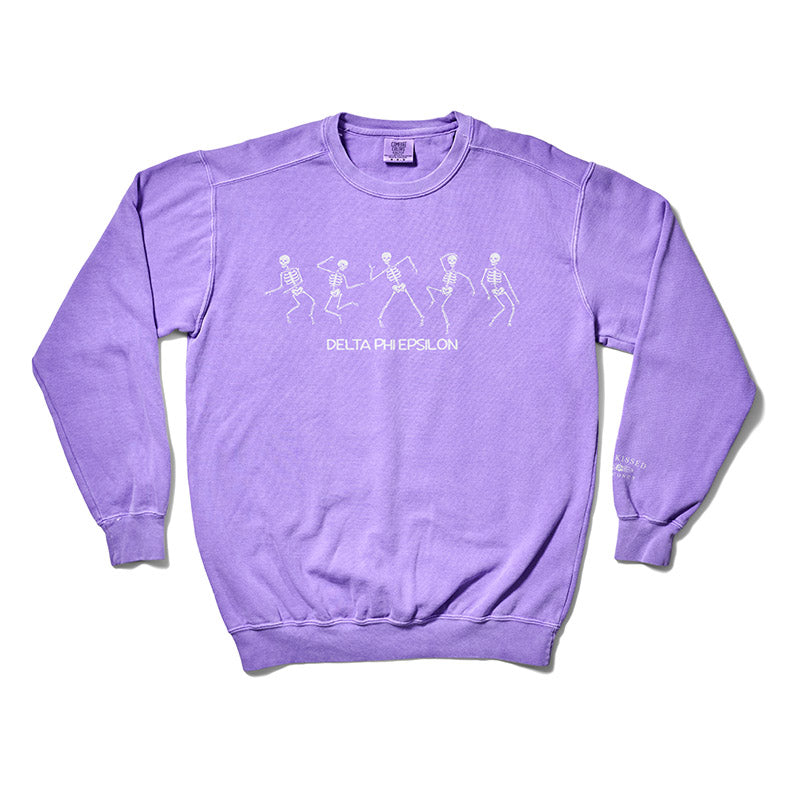 Sunkissed Coconut® Purple Skeleton Sorority Crewneck