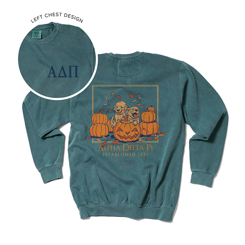 Alpha Delta Pi Pumpkin Puppy Crewneck