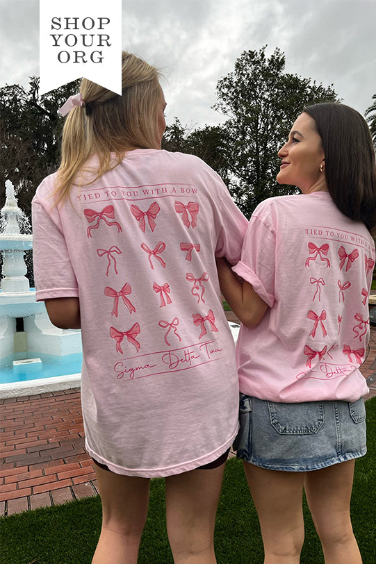 Tied To You Bow Sorority Tee - 2XL - 3XL