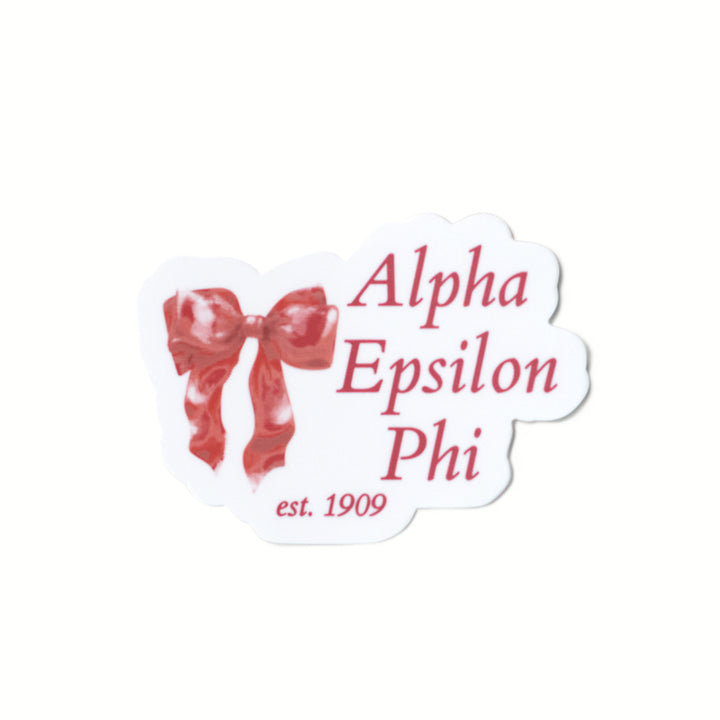 Red Bow Sorority Sticker