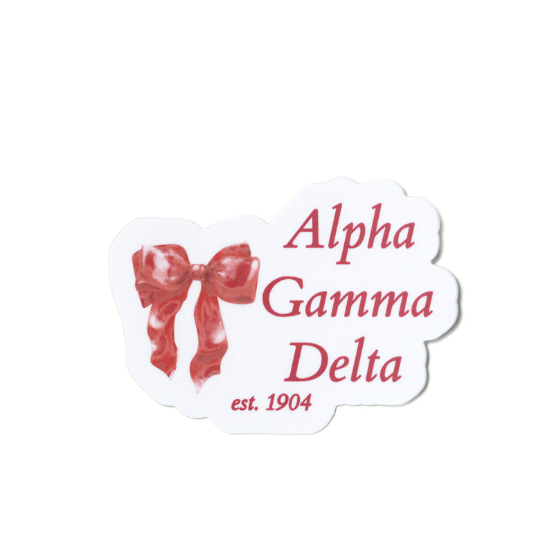 Red Bow Sorority Sticker