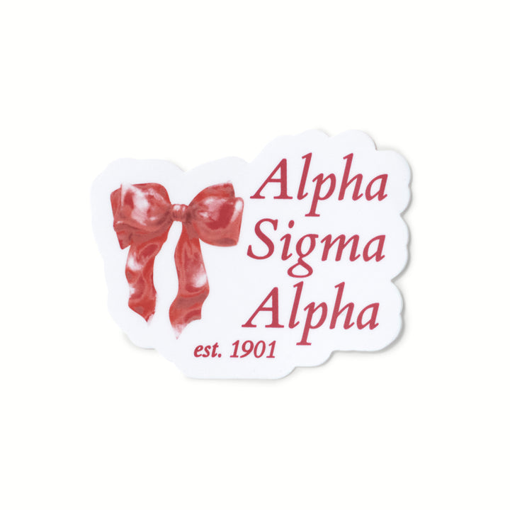 Red Bow Sorority Sticker