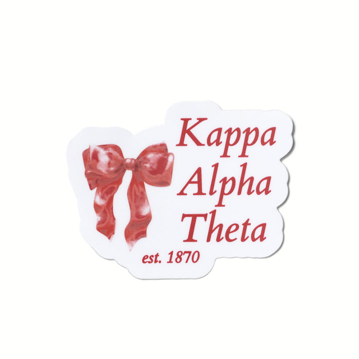 Red Bow Sorority Sticker