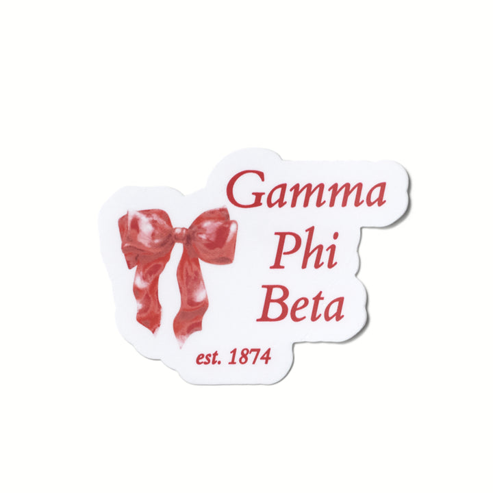 Red Bow Sorority Sticker