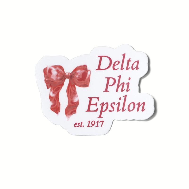 Red Bow Sorority Sticker