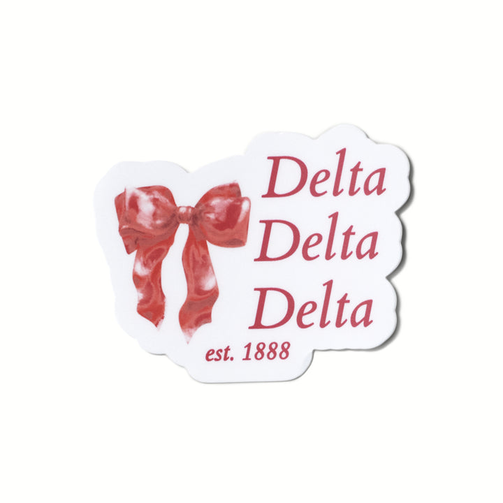 Red Bow Sorority Sticker