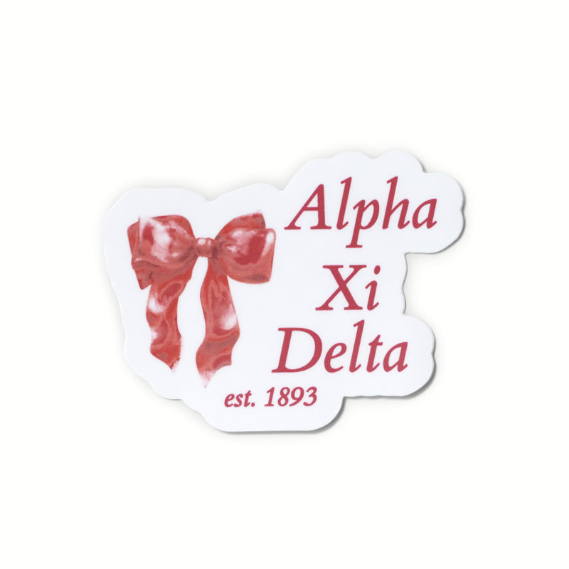 Red Bow Sorority Sticker