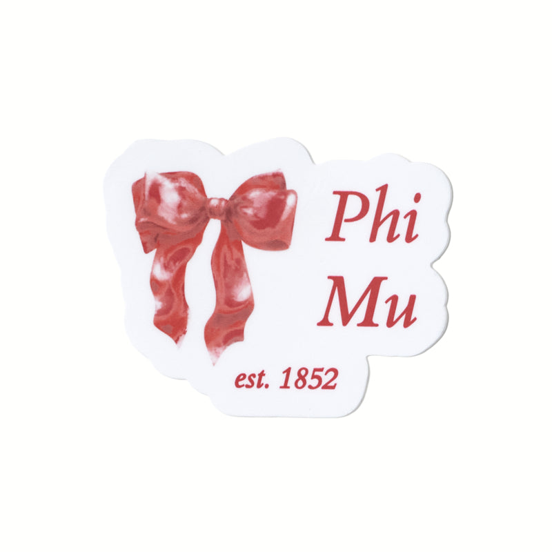 Red Bow Sorority Sticker