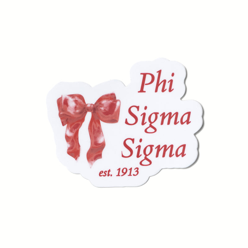 Red Bow Sorority Sticker