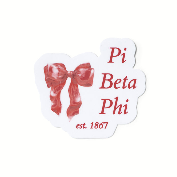 Red Bow Sorority Sticker