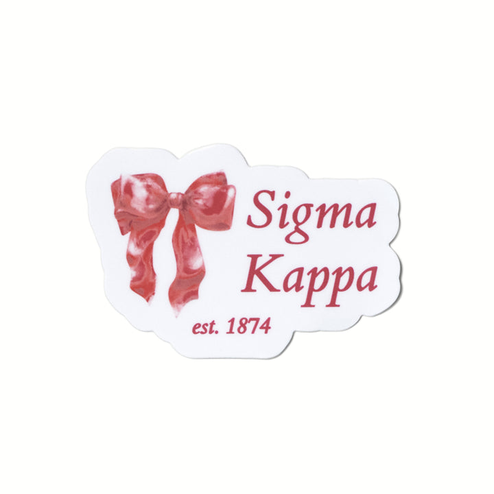 Red Bow Sorority Sticker