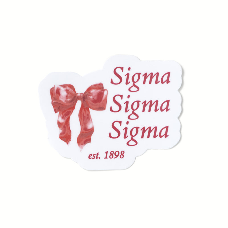 Red Bow Sorority Sticker