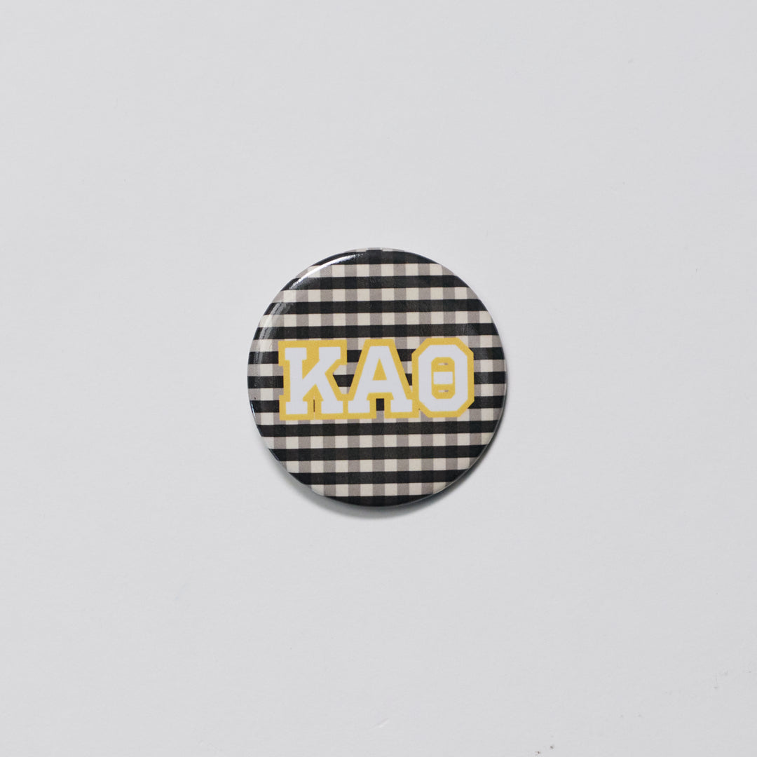 Gingham Sorority Button