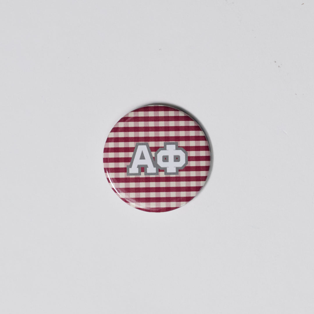 Gingham Sorority Button