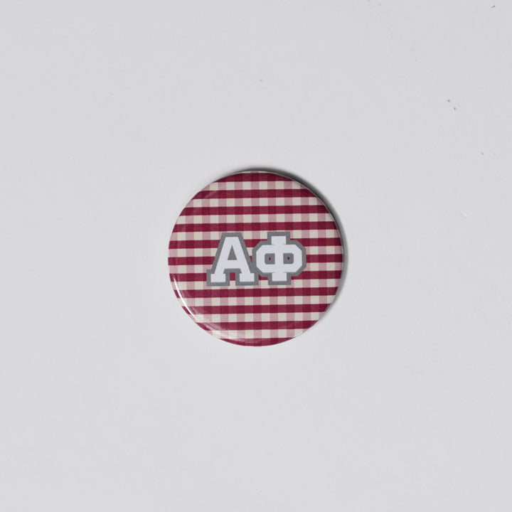 Gingham Sorority Button