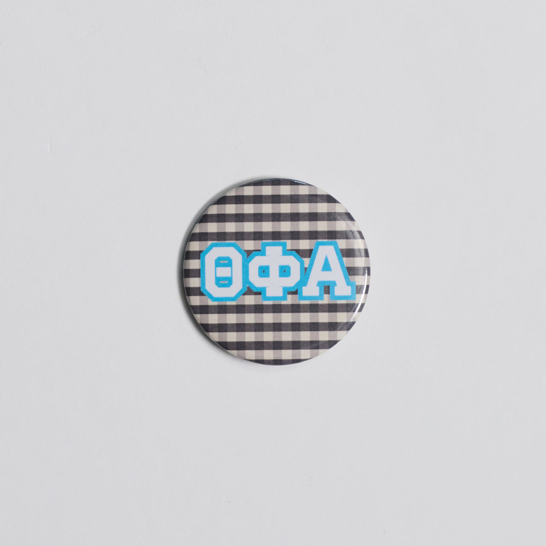 Gingham Sorority Button