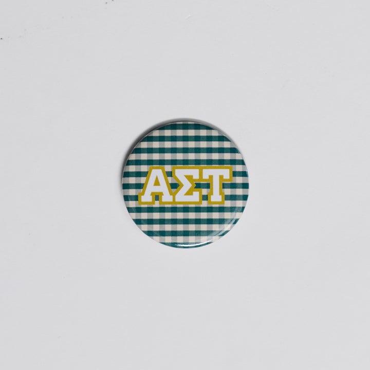 Gingham Sorority Button