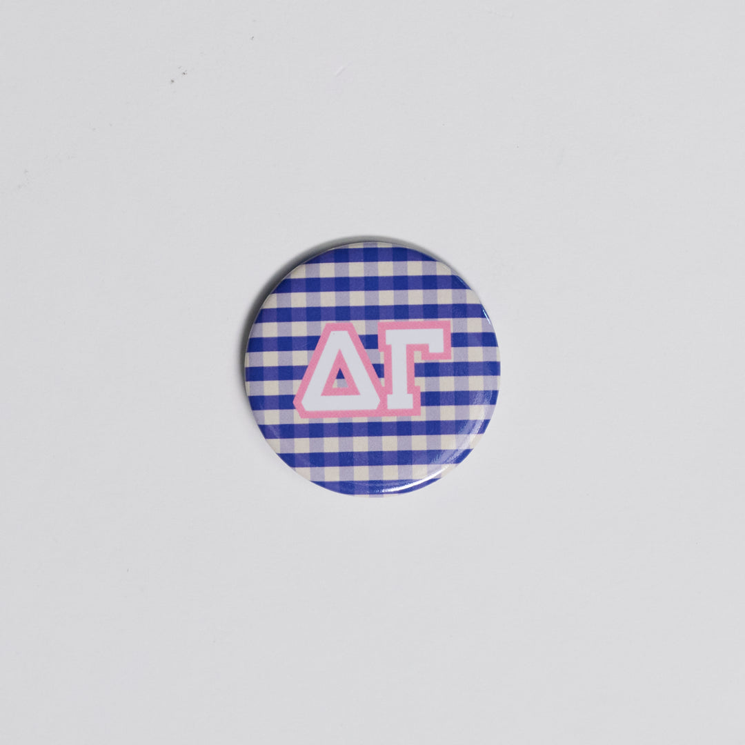 Gingham Sorority Button