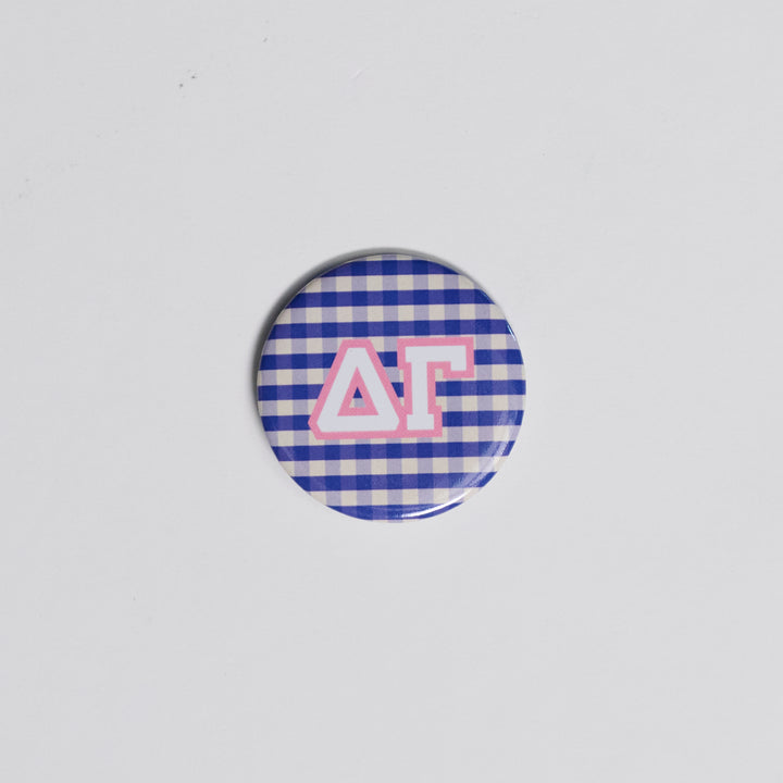 Gingham Sorority Button