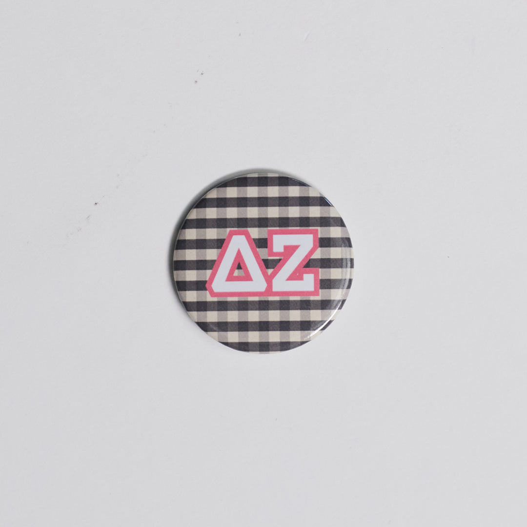 Gingham Sorority Button