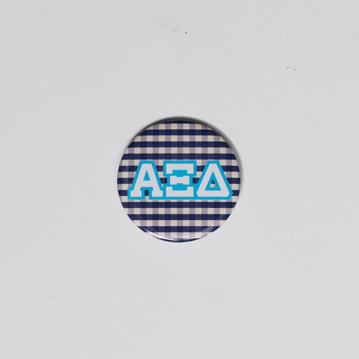 Gingham Sorority Button