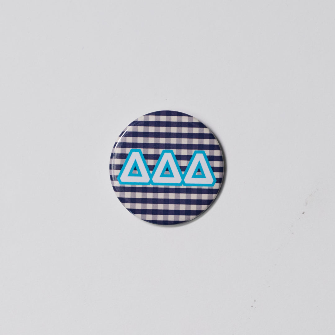 Gingham Sorority Button