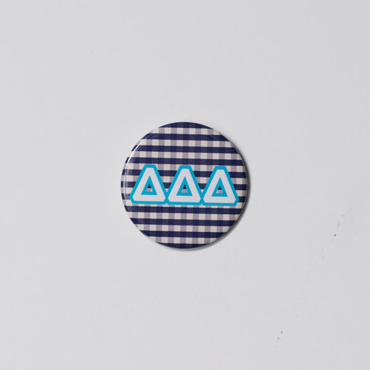 Gingham Sorority Button