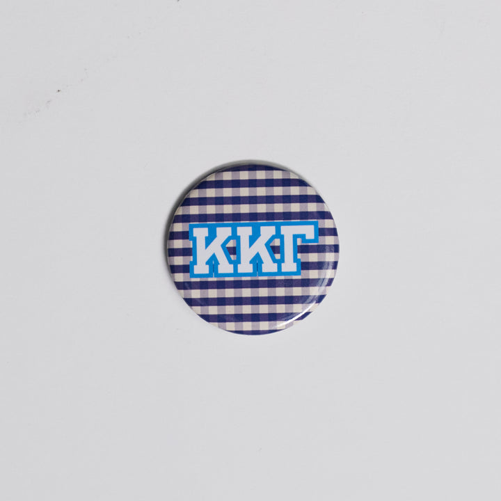 Gingham Sorority Button