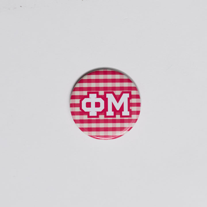 Gingham Sorority Button