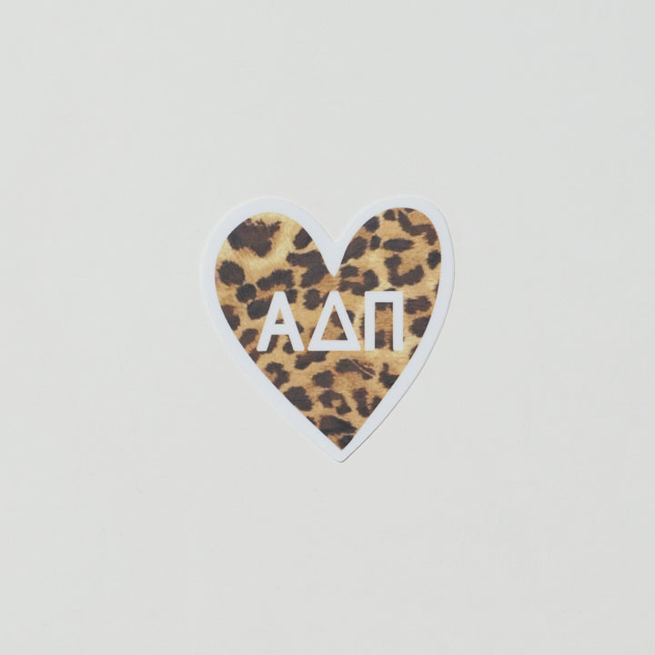 Cheetah Heart Sorority Sticker