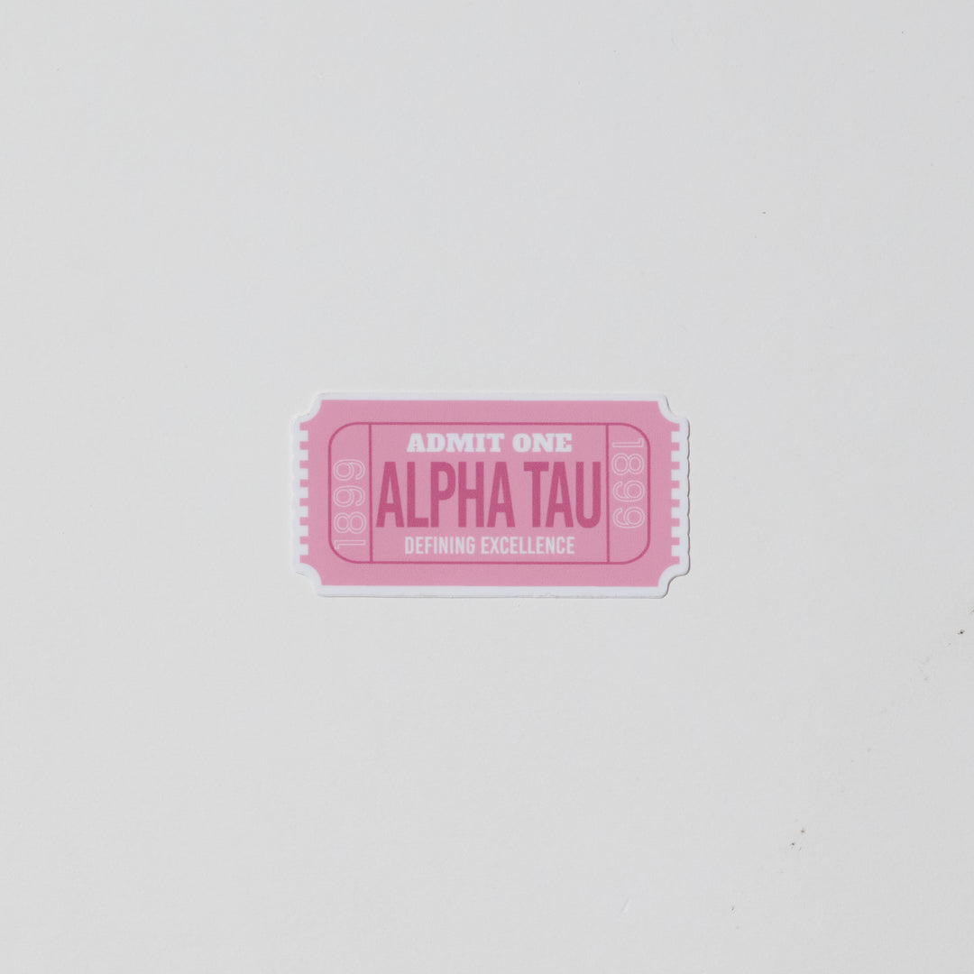 Admission Ticket Sorority Sticker