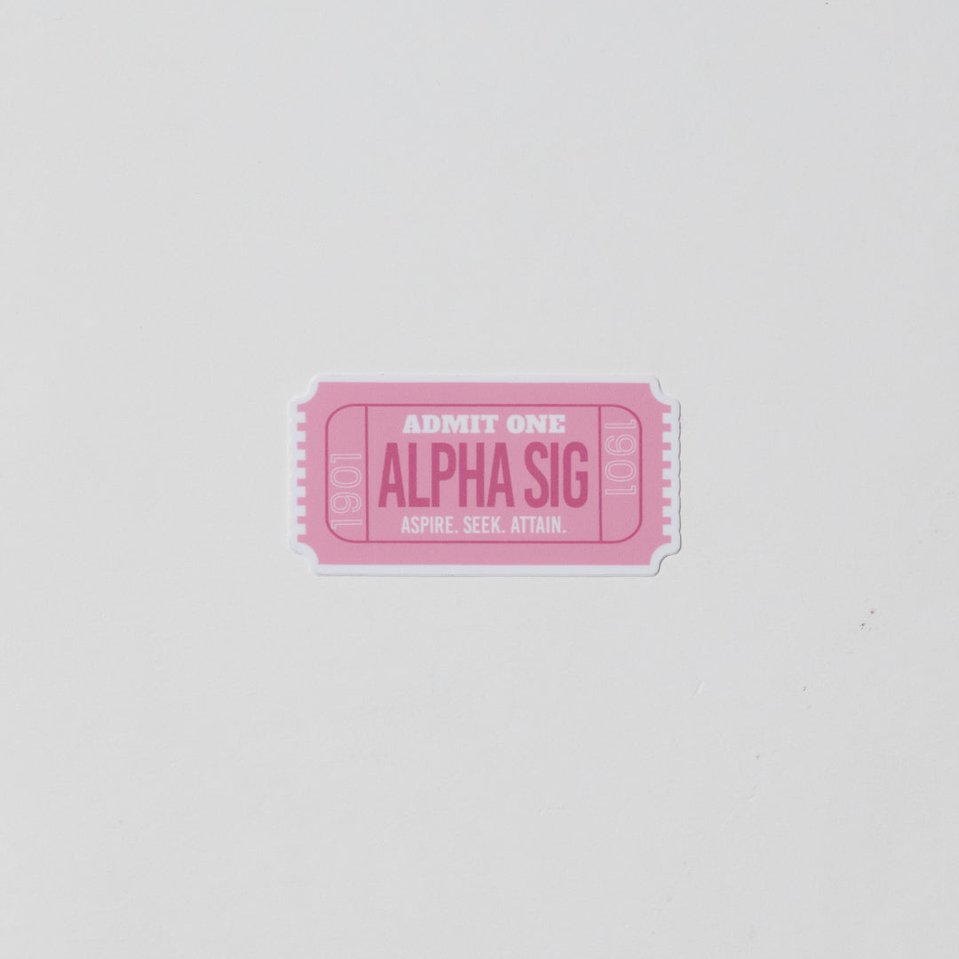 Admission Ticket Sorority Sticker