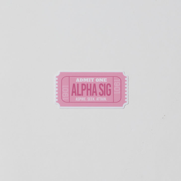 Admission Ticket Sorority Sticker