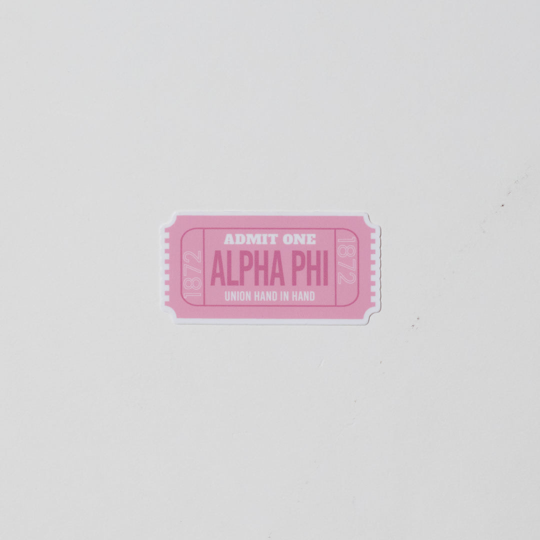 Admission Ticket Sorority Sticker