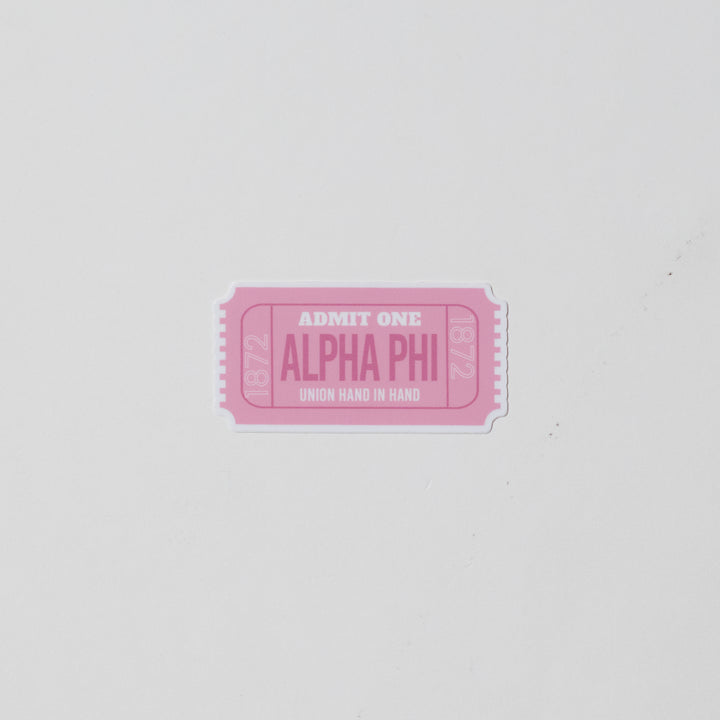 Admission Ticket Sorority Sticker