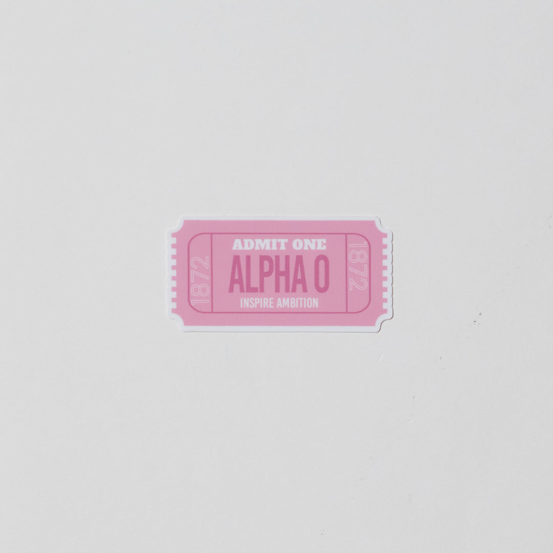 Admission Ticket Sorority Sticker