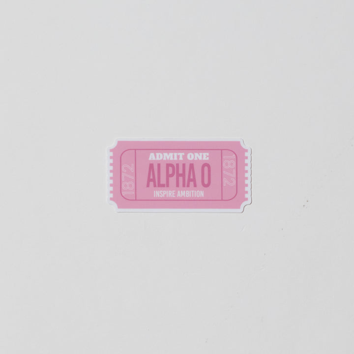 Admission Ticket Sorority Sticker