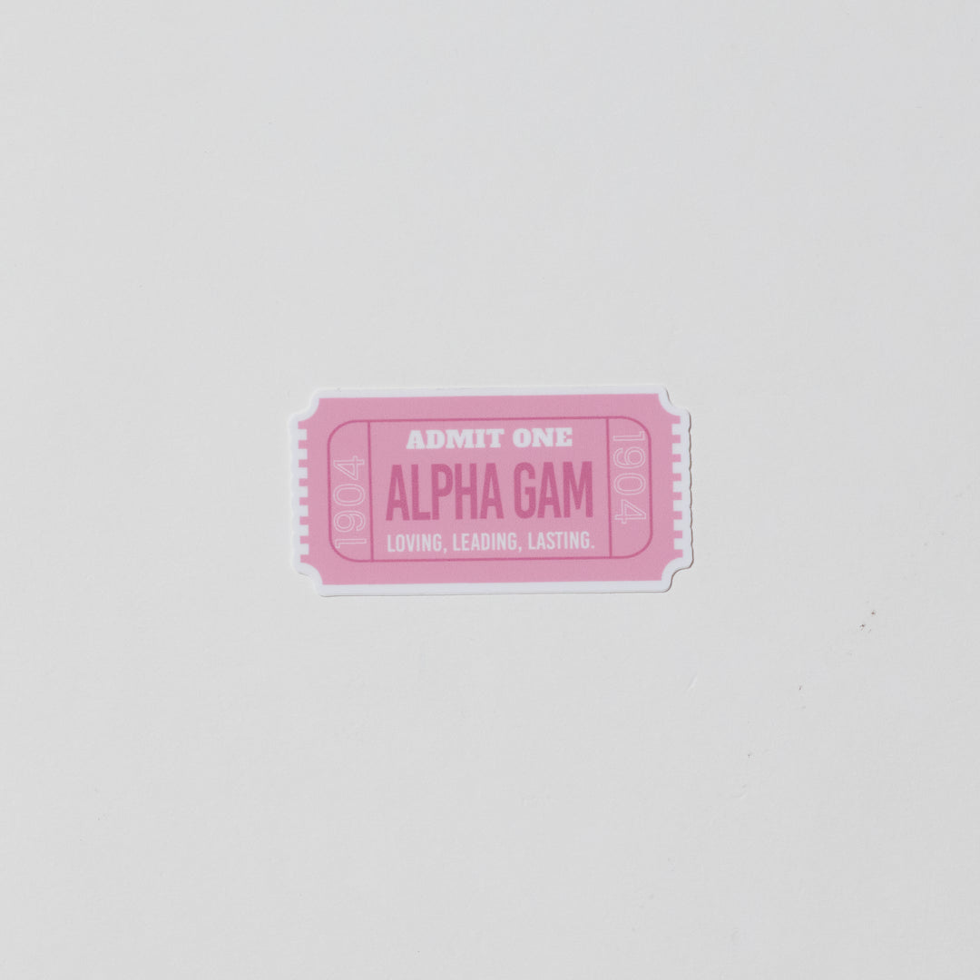 Admission Ticket Sorority Sticker