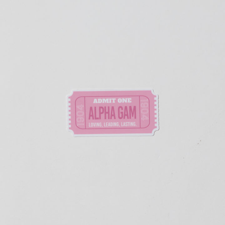 Admission Ticket Sorority Sticker