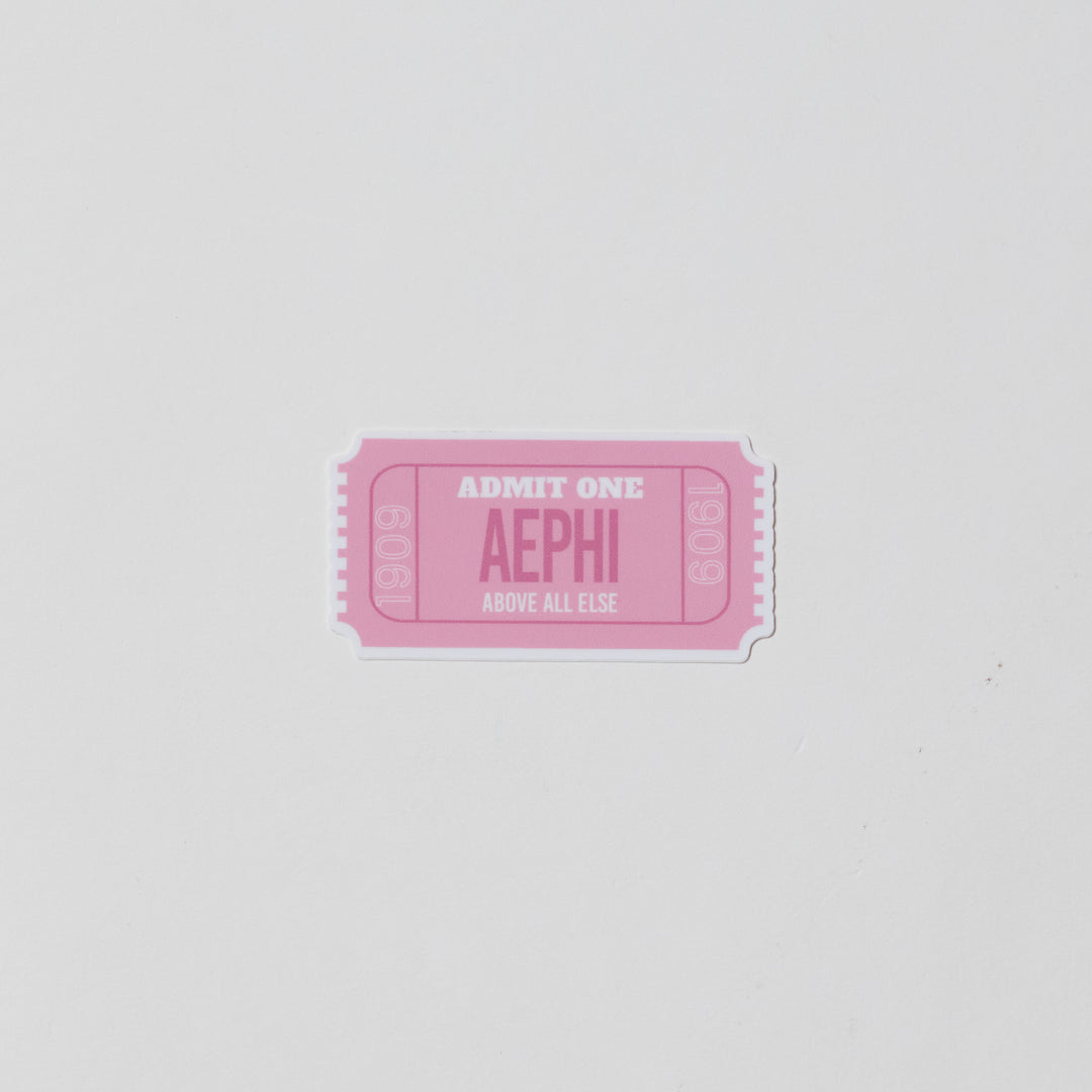 Admission Ticket Sorority Sticker