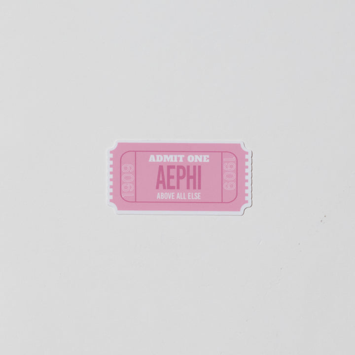 Admission Ticket Sorority Sticker