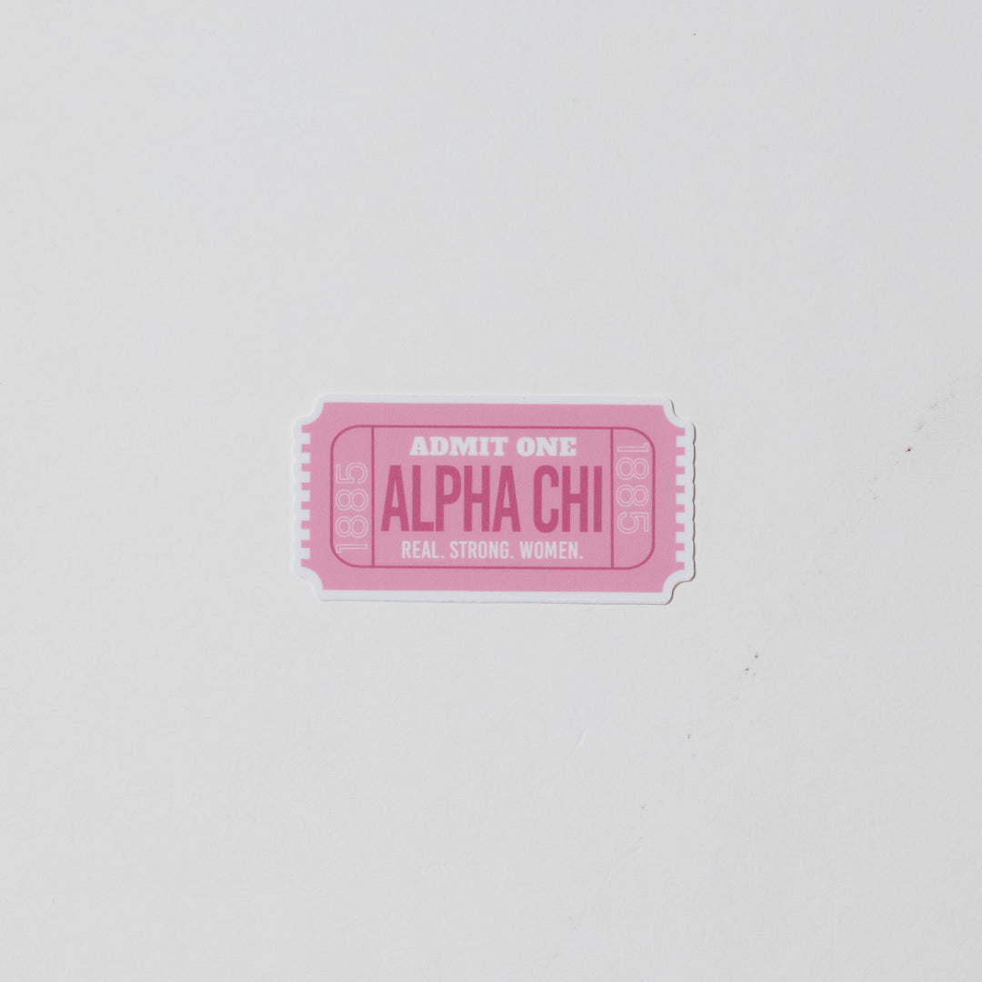 Admission Ticket Sorority Sticker